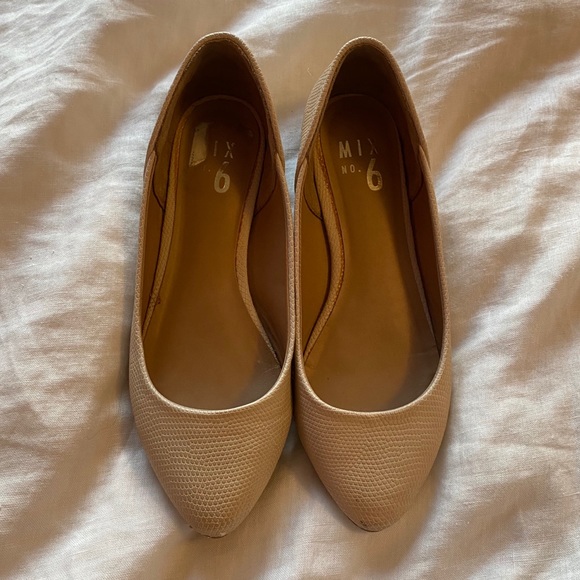 mix no. 6 tan faux leather flats in tan - Picture 3 of 7